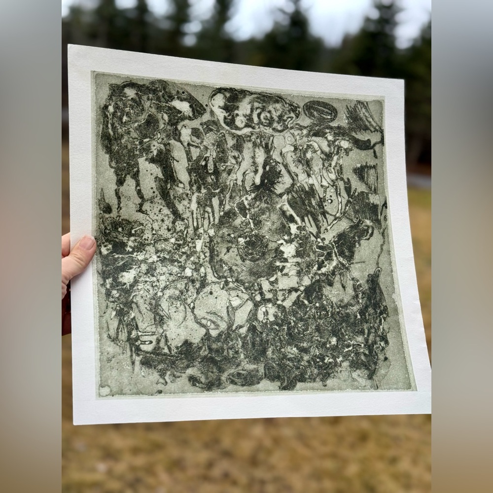 🖼️ Vintage 1999 Abstract Print on Archival Paper — Original Artwork